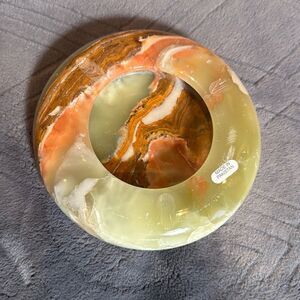 Gorgeous Natural Stone Ashtray or Trinket Box Heavy BRAND NEW Great Gift